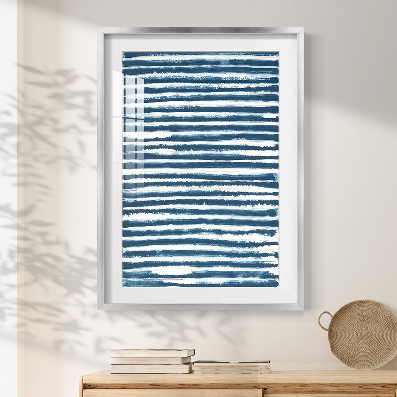 Printed Slats VI -Framed Print, 25.5" H x 17.5" W, Silver