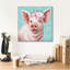 Toile épique Graffiti «Floral Pig» par Elizabeth Tyndall, 18 po x 18 po
