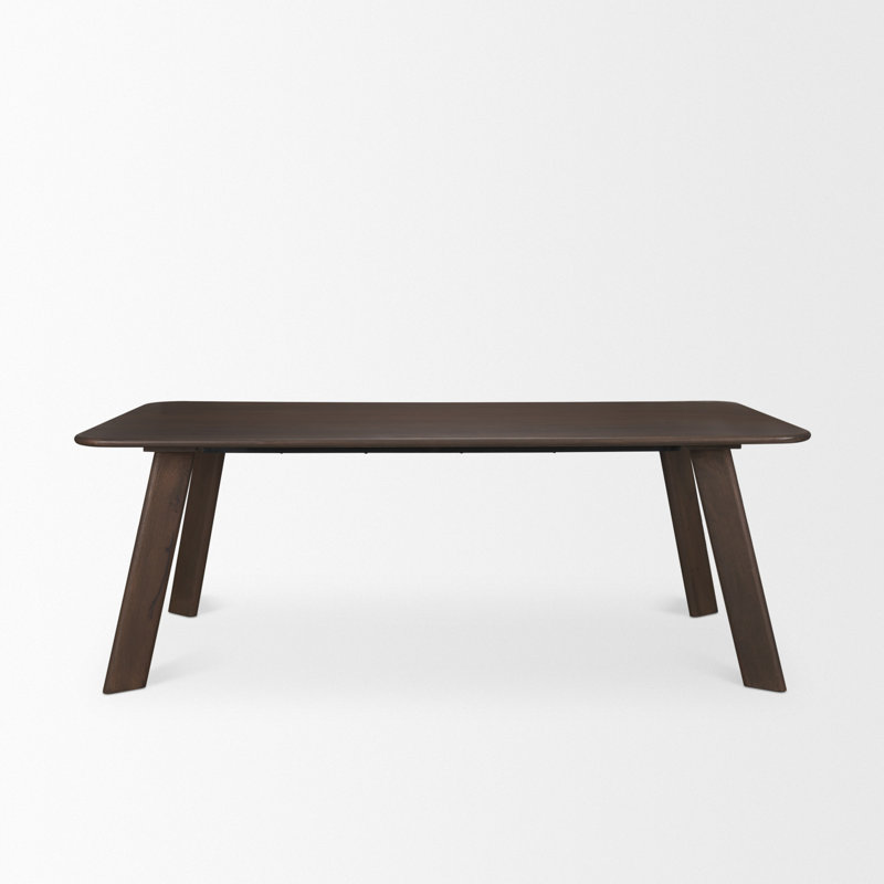 Table de salle à manger en bois, H 30 po x L 84 po x l 42 po, Brun