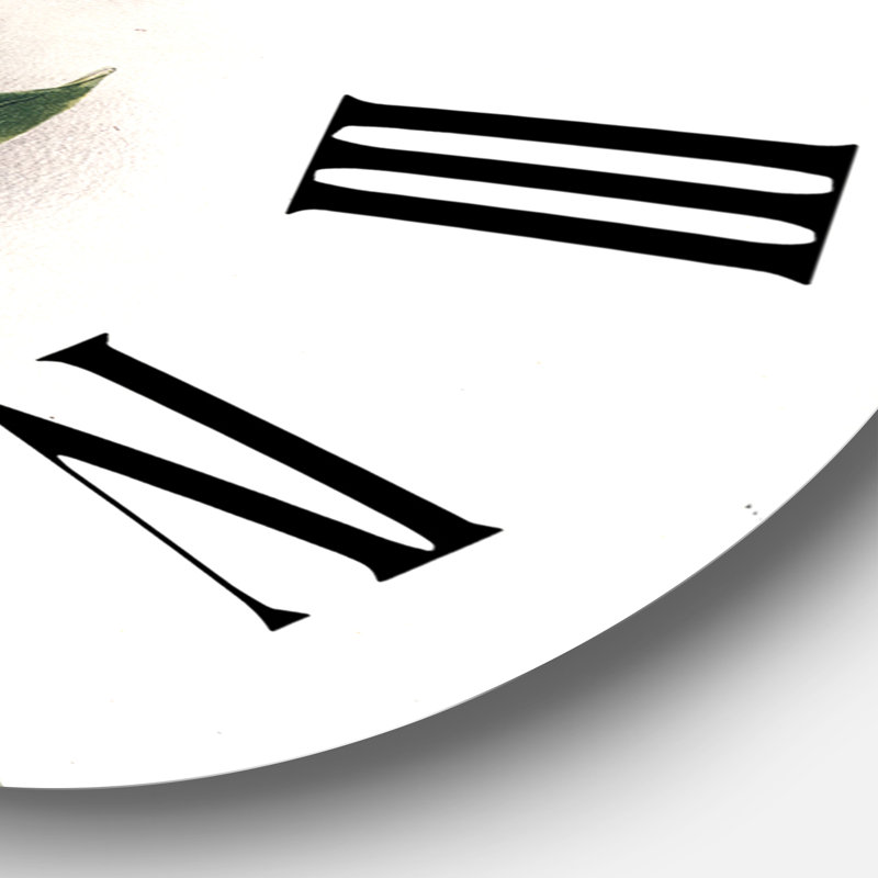 Orchidée rétro - horloge murale traditionnelle, Grand