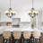 6 - Light Traditional / Classic Farmhouse Chandelier with Fabric, 30 Inch Black Chandelier with Shades