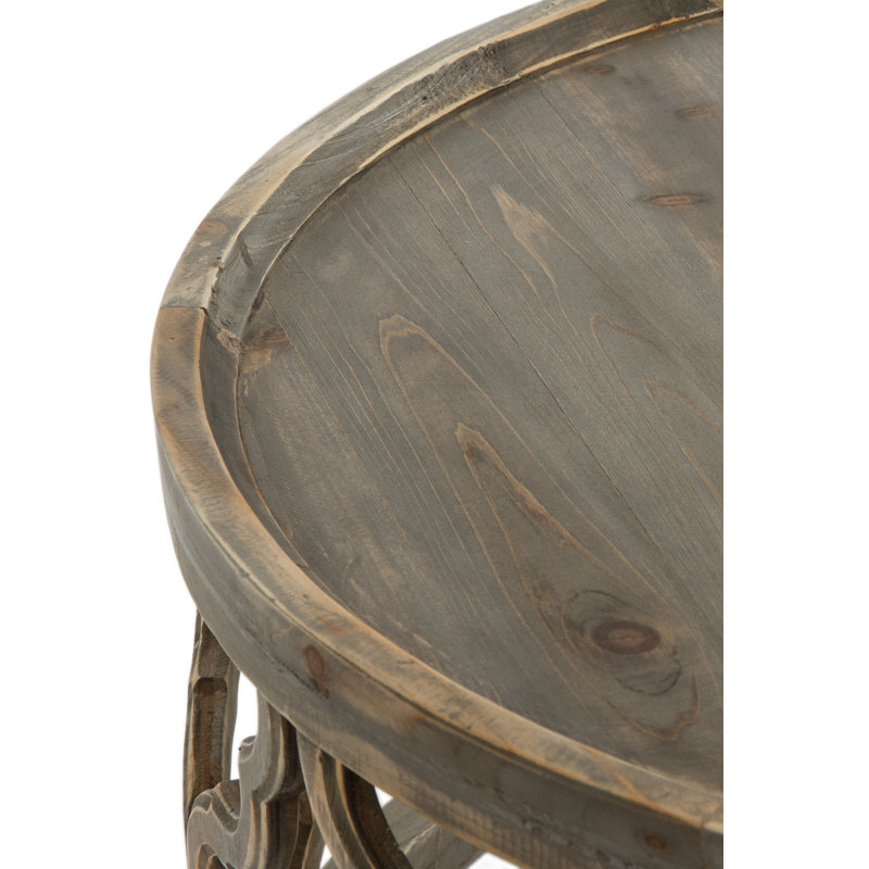 Bloomberg Solid Wood Frame Coffee Table, Grey/Brown/Blue