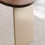 Bureau en bois manufacturé courbé brun noisette + beige avec 1 tiroir-899469911