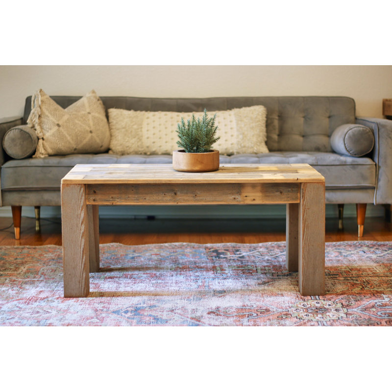 Solid Wood Top Single Coffee Table