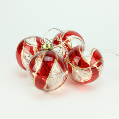 9.5'' Glass Lighted Ball Ornament
