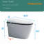 Toilette intelligente de luxe avec siège de bidet intégré