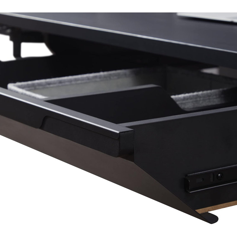 3.8" H x 48" W Hutch only, Black