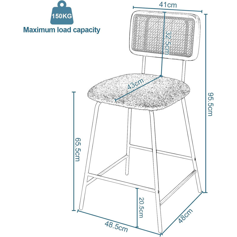 Bay Isle Home Bar Stool Set, Black, 4