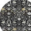 Tapis rond intérieur et extérieur rond lavable noir 8 pi HomeRoots