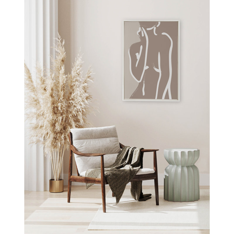 "Simple romantique", "Neutre" par The Creative Bunch Studio, reproduction d'art sur toile encadrée