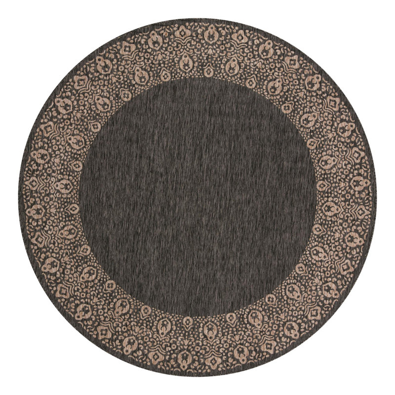 Tapis gris anthracite Alexio, Rond 10 pi 8 po