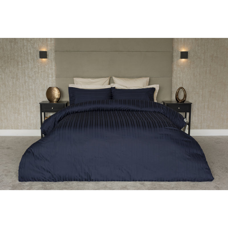 Tribeca Cotton Duvet Cover Set with Pillowcases Included, Double, White