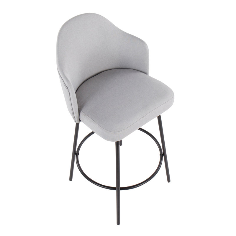 Tabouret de bar Arabelle, Gris texturé