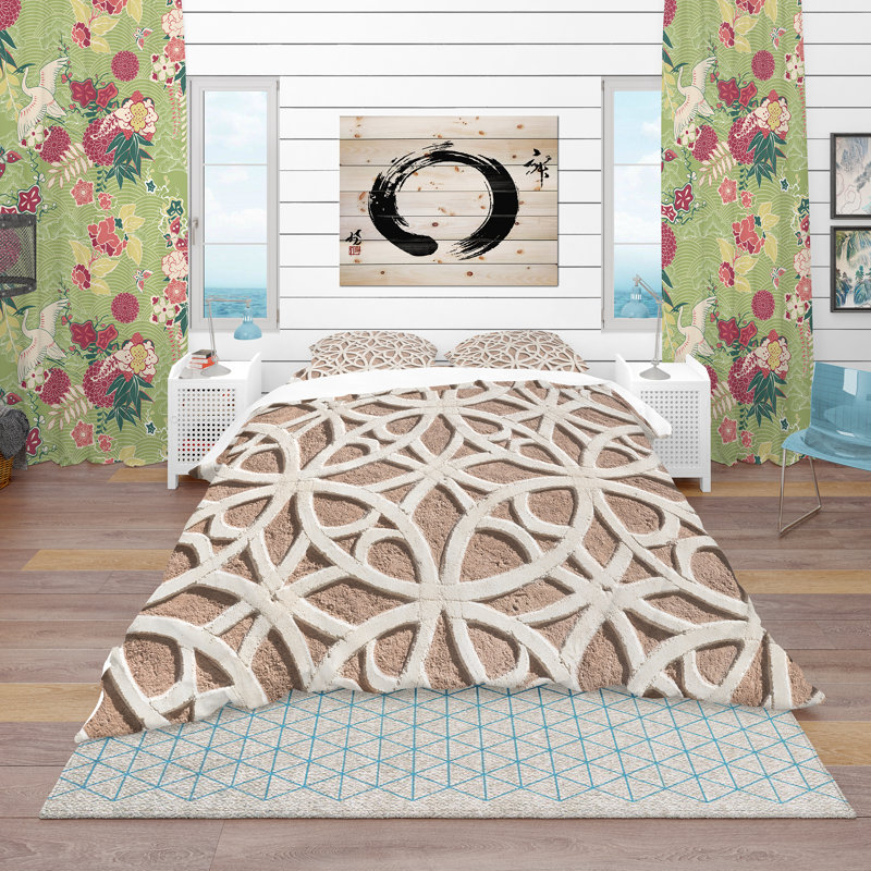 Ensemble de housse de couette scandinave, Housse de couette très grand + 2 taies décoratives