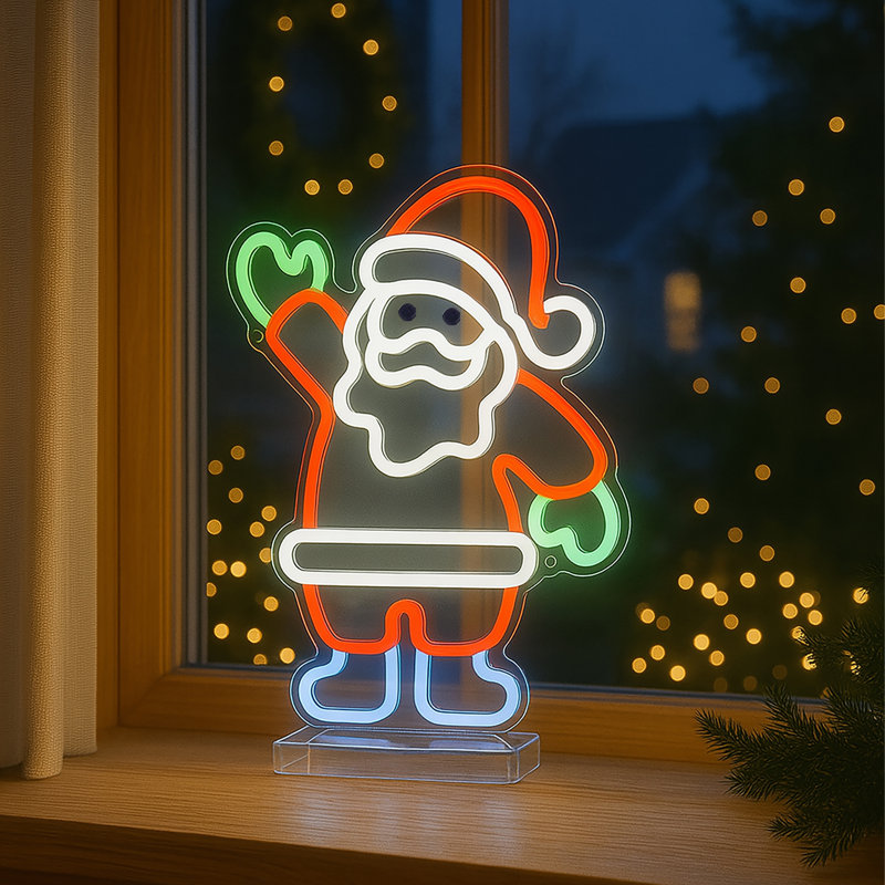 Santa LED Neon Festive light with Stand 