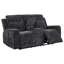 Ensemble de canapé inclinable électrique chenille 3 pièces Kennett - gris foncé-120240636-129548705