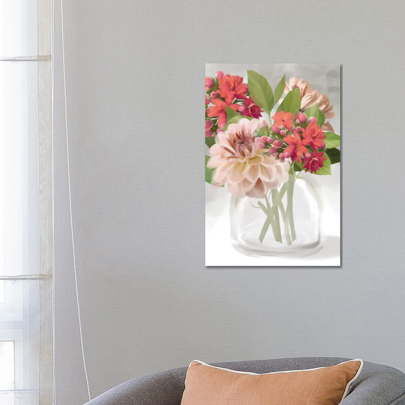 Dahlia Bouquet by House Fenway - Wrapped Canvas Print