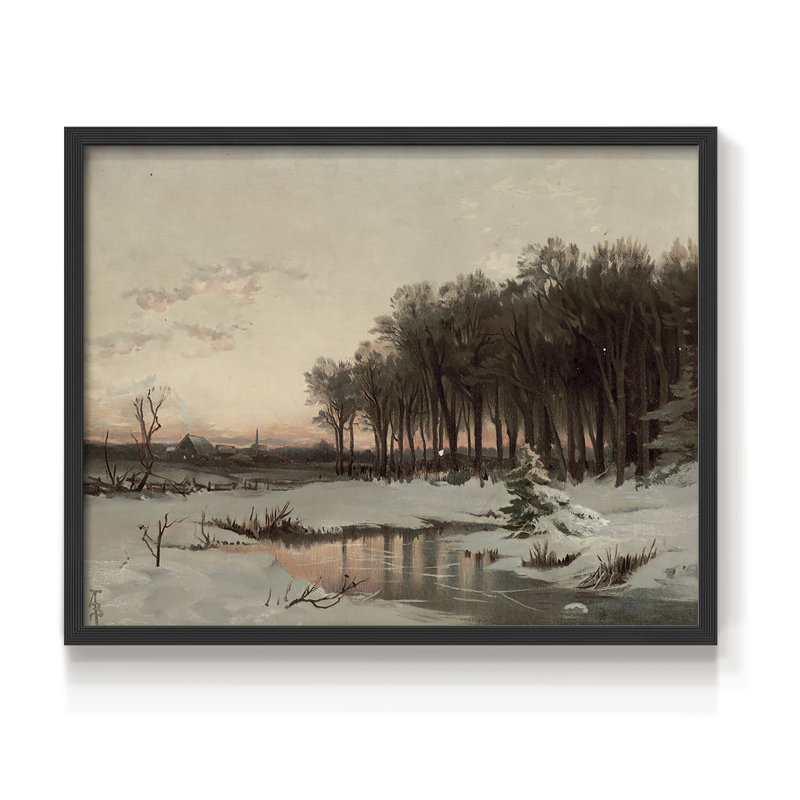 Paysages rétro-CCV III - reproduction encadrée, H 8 po x l 10 po, Noir