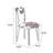 Black Solid back side Chair(Set of 2)
