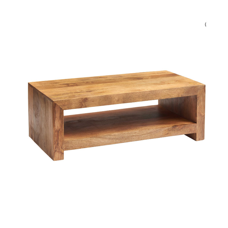 Adeliza Solid Wood Sled Coffee Table