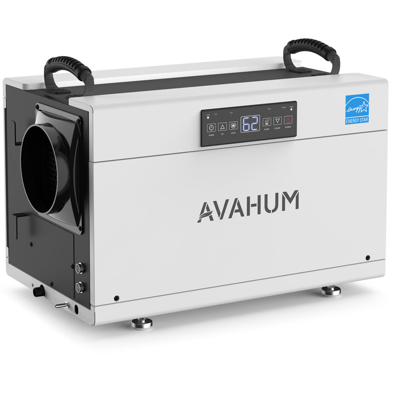Déshumidificateur AVAHUM 155 chopines Energy Star avec pompe, technologie anti-corrosion pour 4 500 pieds carrés