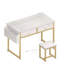 Ensemble de coiffeuse avec chaise et prise de courant, ensemble de coiffeuse avec tiroirs-351177175