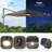 Destinnie 120'' Lighted Cantilever Umbrella-457697189