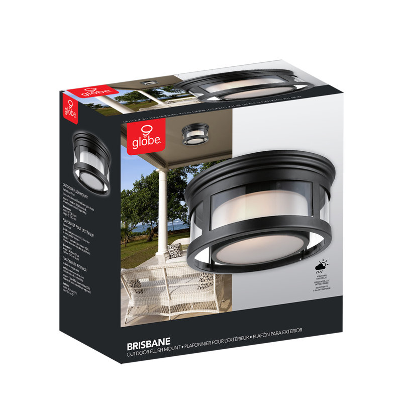 Mota Matte Black 1 - Bulb Outdoor Flush Mount