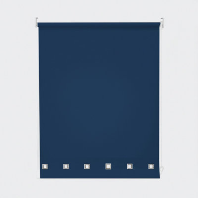 Semi Sheer Daylight Roller Blind with Chrome Eyelet Detail