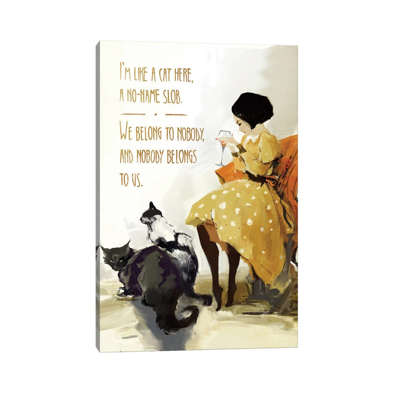 «Anett's Cats» par Aniko Salamon, impression sur toile tendue, H 40 po x l 26 po x P 1,5 po