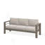 Canapé de patio 75 po 3 places toutes saisons en métal avec coussins épais beige et structure kaki-1783621510-1783621509