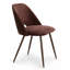 Chaises de salle à manger rembourrées en noyer Aounnika, ensemble de 4-395948058