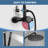 52"H Wall Mounted 304 Stainless Steel Rust-free Outdoor Shower with Handheld Shower with 10-Inch Rainfall Shower Head-87940858