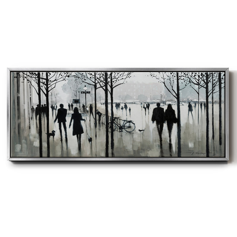 Morning Paris- Framed Canvas, 20" H x 50" W