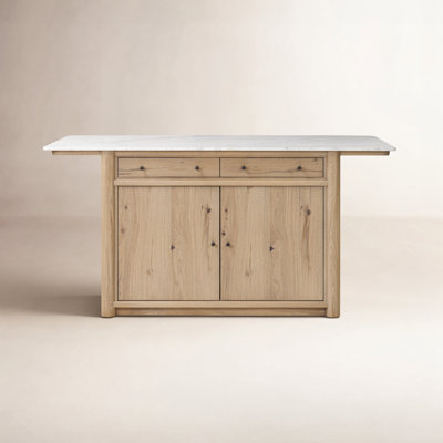 LeeRoy Marble Top Kitchen Island