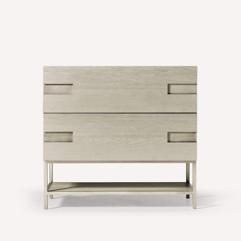 Sendai Vanity, Natural Gray/Brushed Pewter