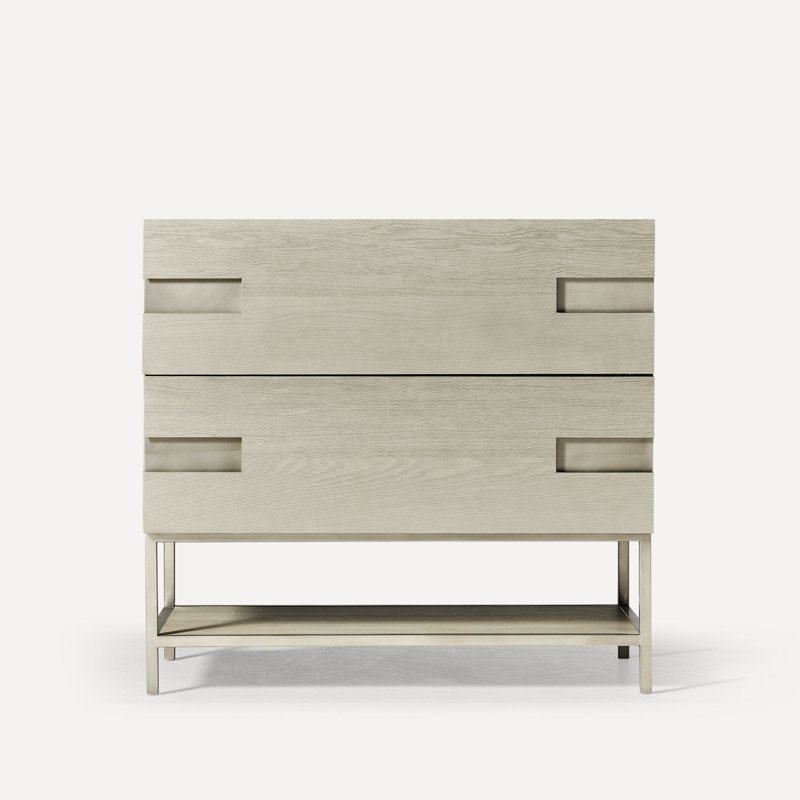 Sendai Vanity, Natural Gray/Brushed Pewter