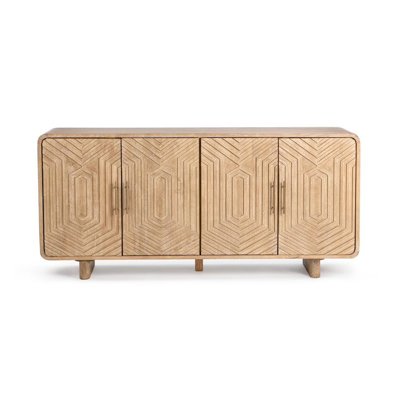 Quince 78'' Solid Wood Sideboard, Dune Clay