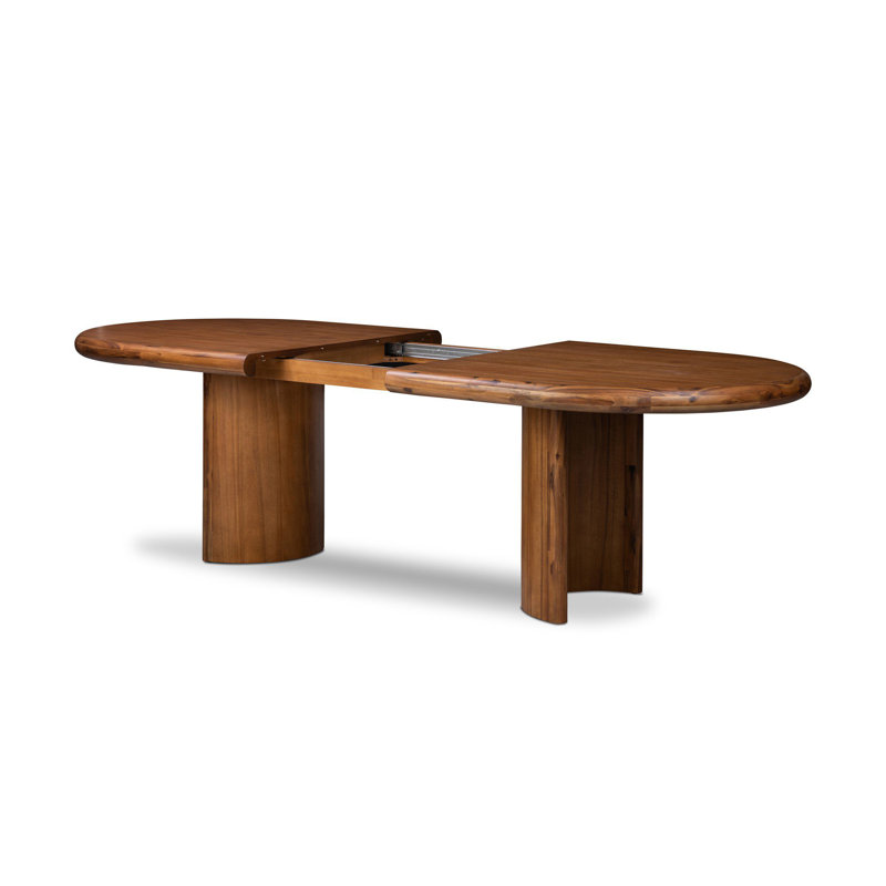 Paden Extension Dining Table-Worn Oak, Sandy Acacia