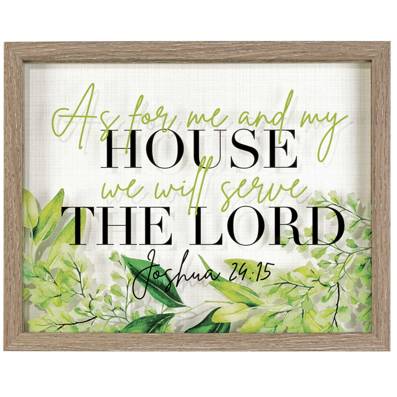 As For Me and My House - Art textuel avec cadre photo