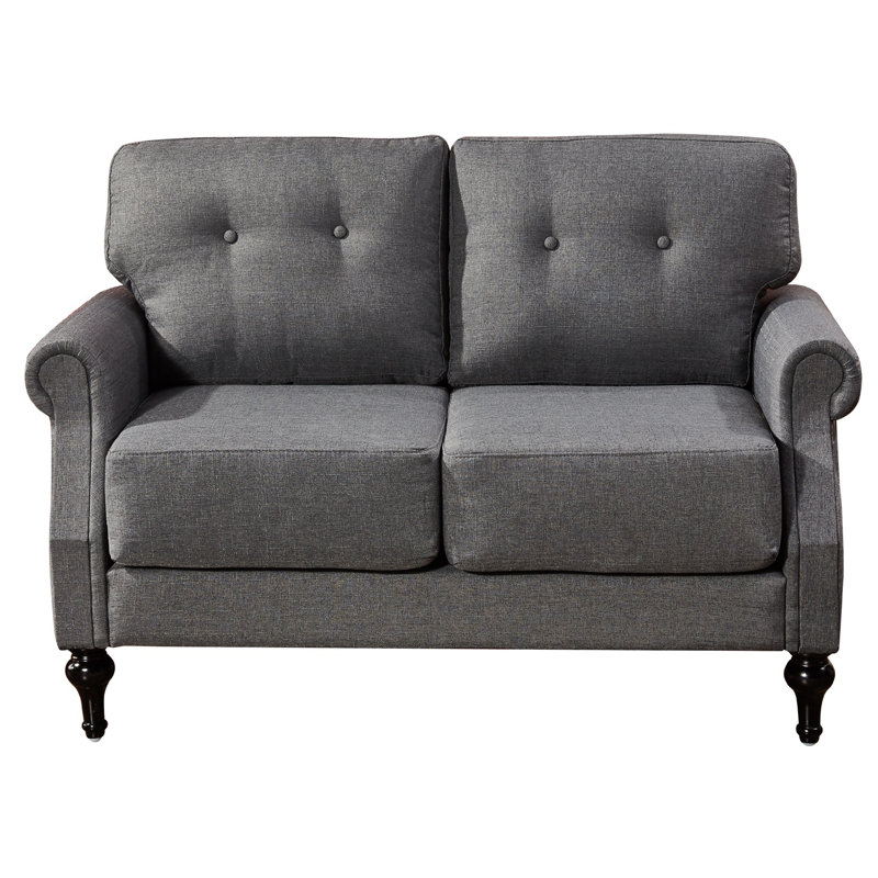 Juno Upholstered 51'' Loveseat, Dark Gray