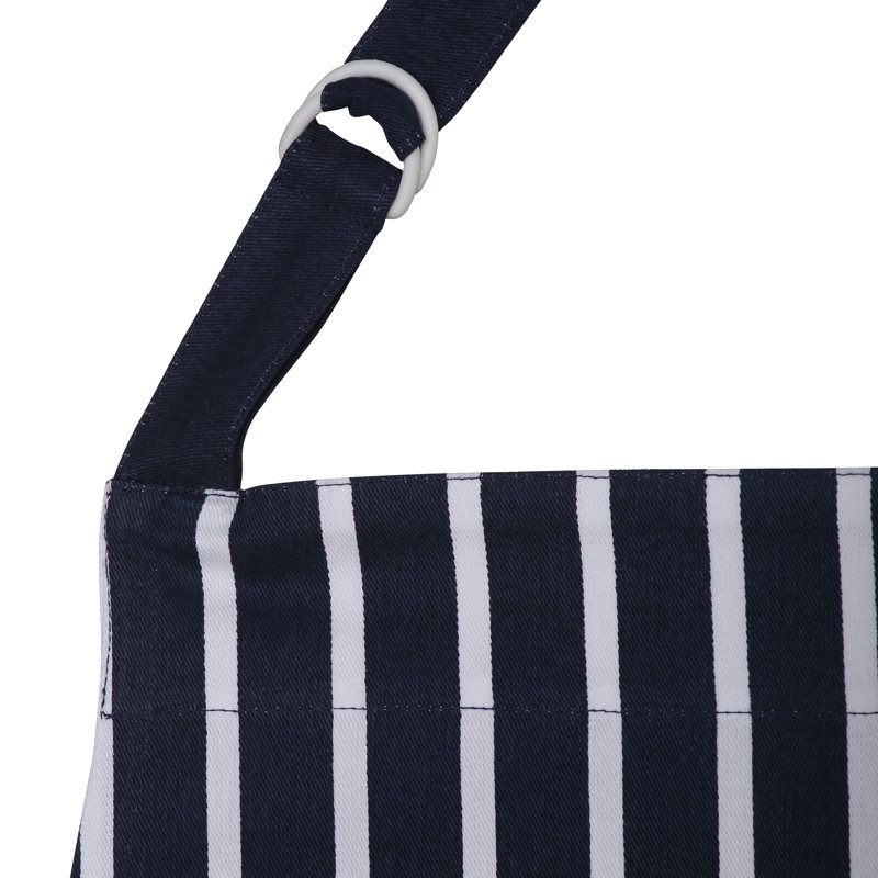 Striped Bib Apron, Navy Striped