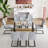 7-Piece Glass Top Dining Table Sets-852886371-852886376