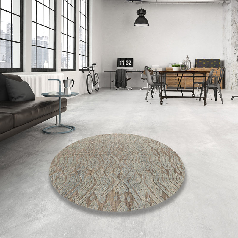 Abstract Indoor Rug, Round 7'