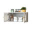 Armoire de rangement de cuisine avec porte vitrée, armoire flottante murale, armoire de rangement de salle de bain blanche, 28,35 x 14,17 po