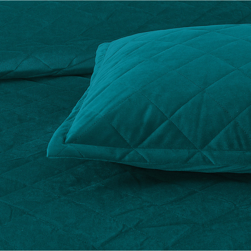 Polyester Coverlet with Pillow Shams Included, Sapphire