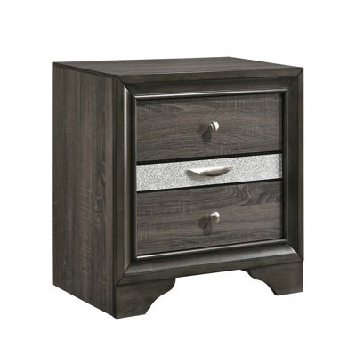 Élégante table de chevet contemporaine à 3 tiroirs avec tiroir à bijoux en feutre pour les chambres à coucher modernes et la vie sans encombrement.