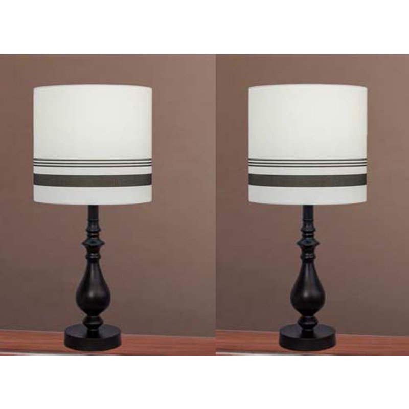 Ensemble de lampe de table noire 20,5" Knighten