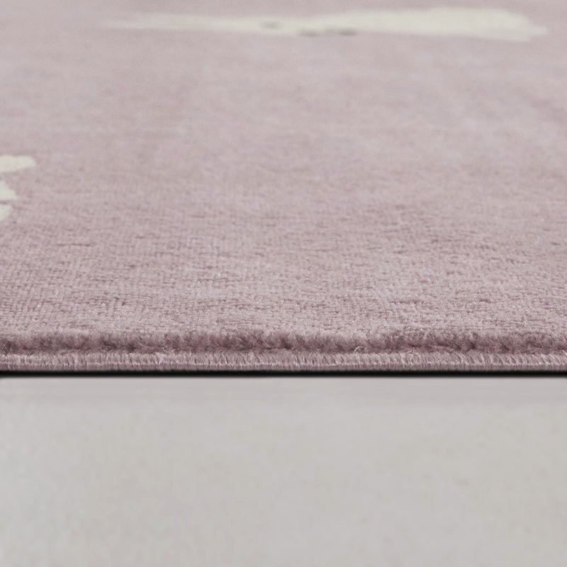 Tapis pour enfants Hop Lavender, Rectangle 5 pi 3 po x 7 pi