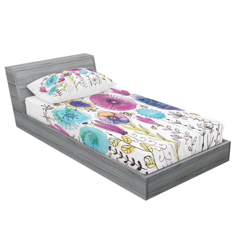 Microfiber Sheet Set, Twin Sheet Set with Fitted Sheet